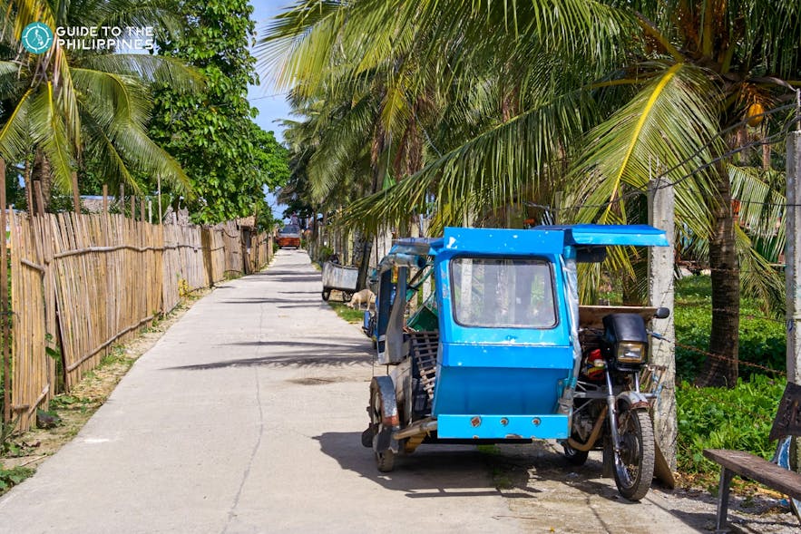 Tricycle along a small street in Boracay