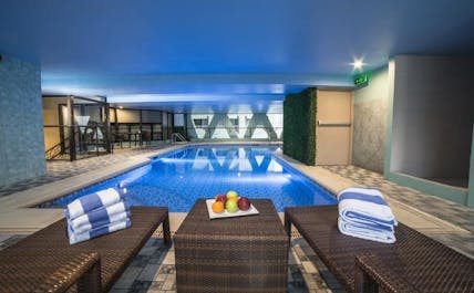 Indoor swimming pool of Berjaya Hotel Makati, Philippines