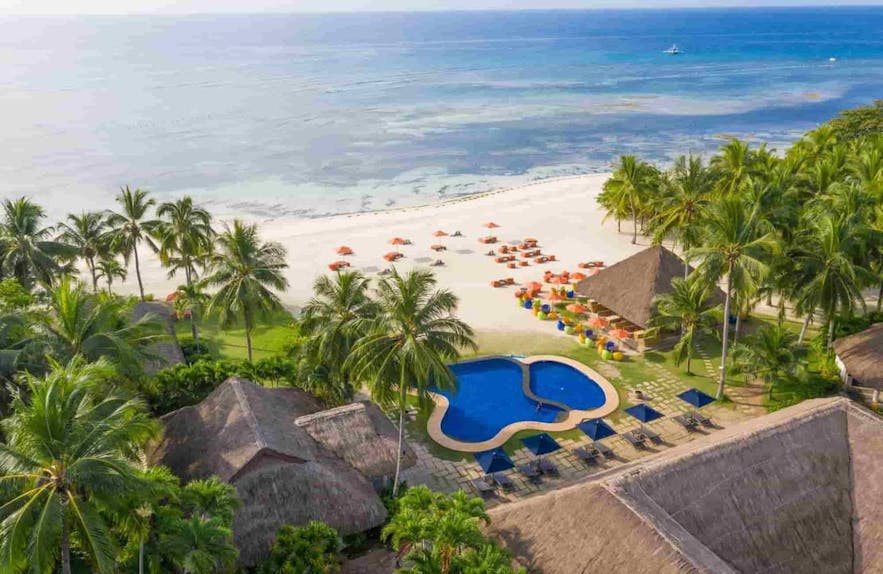 Aerial view of the beautiful South Palms Resort in Panglao Bohol