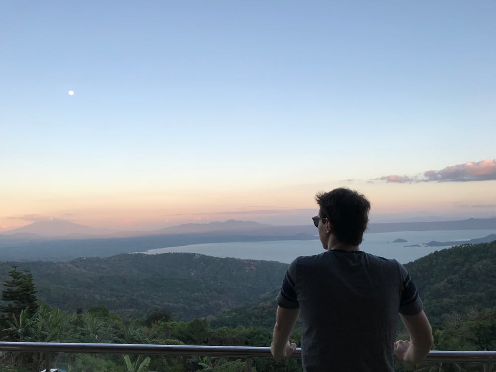 Overlooking Taal Lake in Tagaytay City, Philippines