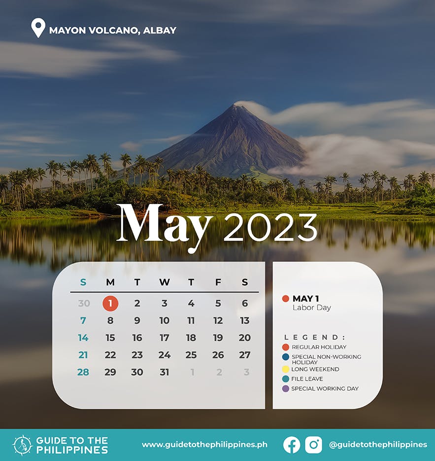 Guide to the Philippines 2023 May Calendar with Holidays and Long Weekends