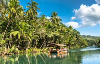 Enjoy lunch while cruising Loay or Loboc River in Bohol, Philippines