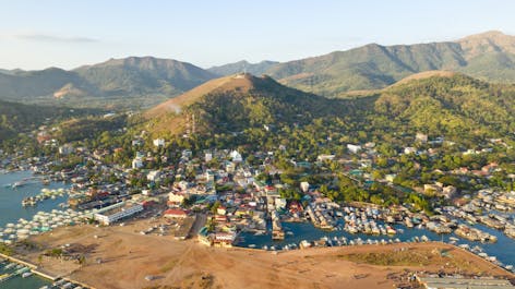 Aerial view of Coron Town Proper