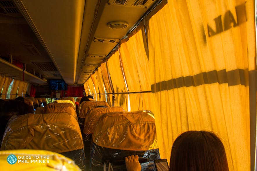 Interior of a bus in the Philippines