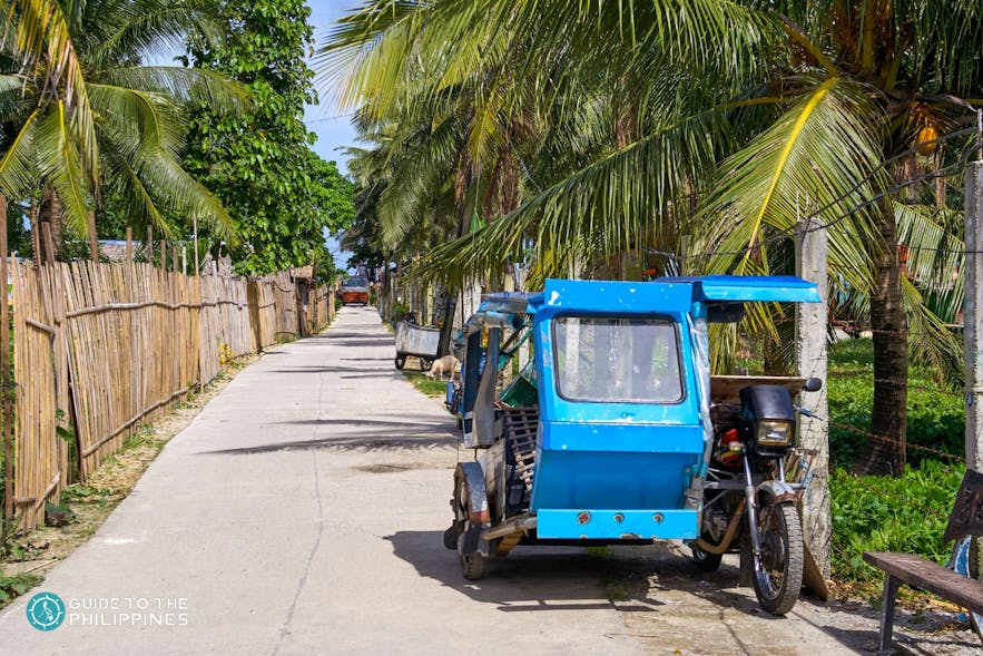 Tricycle along a small street in Boracay