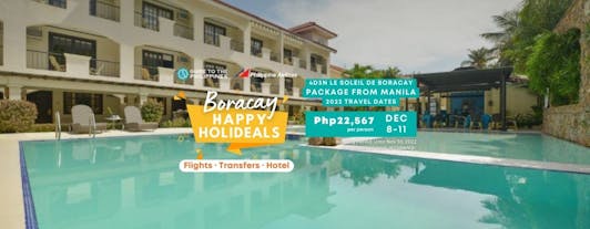 4D3N Boracay Package with Airfare | Le Soleil Hotel from Manila + Banana Boat Ride