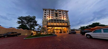 Beautiful exterior of The Pinnacle Hotel and Suites, Davao