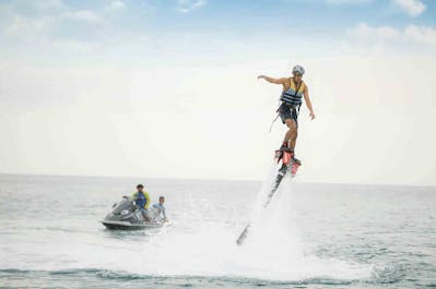 Flyboarding for adrenaline junkies at Acuatico Beach Resort