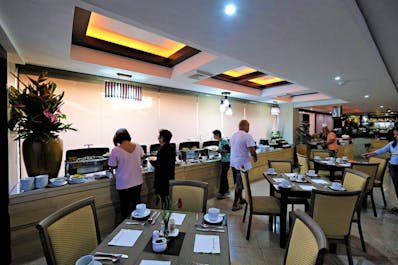 Enjoy breakfast buffet before checkout at The Pinnacle Hotel and Suites
