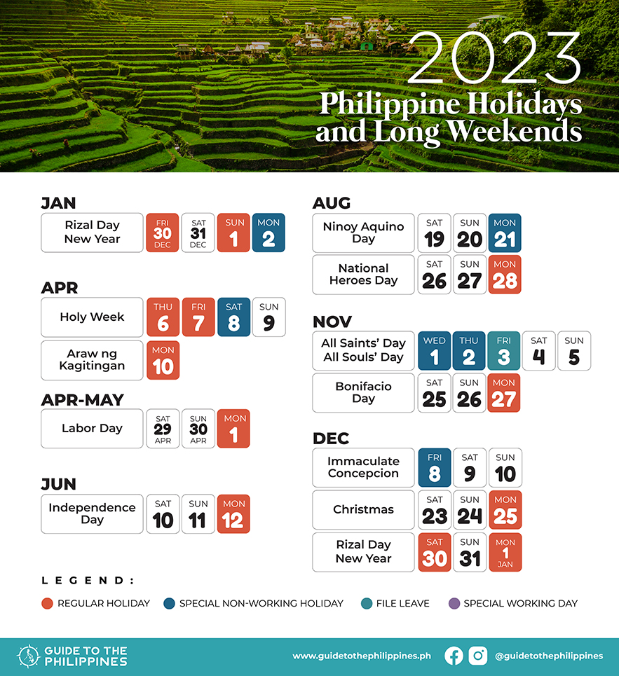 2023 Philippine Holidays Calendar: Holy Week, Long Weekends, When