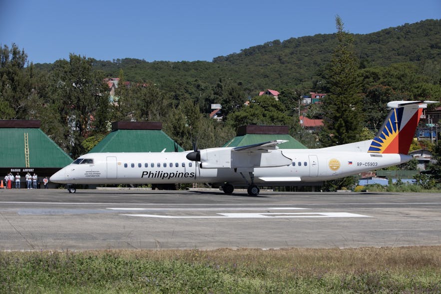 Philippine Airlines plane at Baguio Airport