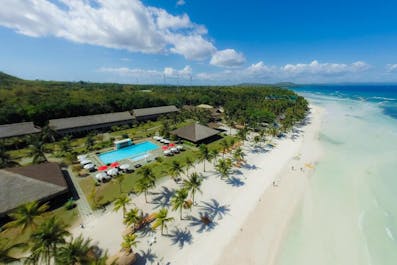 Stretch of white sand along the shores of Bohol Beach Club in Panglao, Bohol
