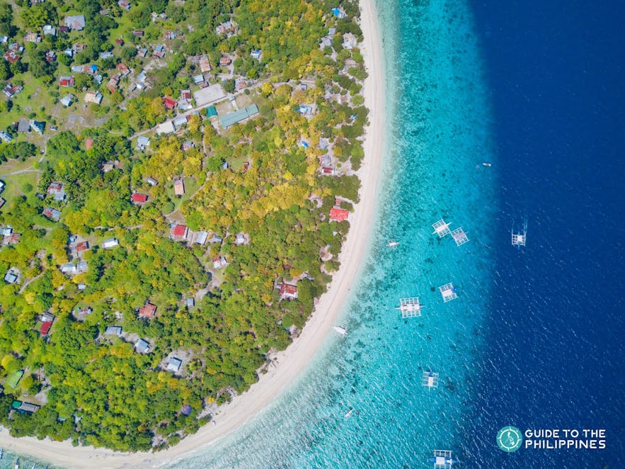Aerial view of Balicasag Island