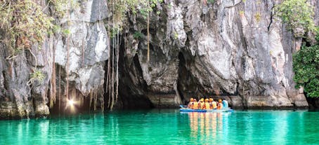 Entering the majestic Puerto Princesa Underground River in Palawan