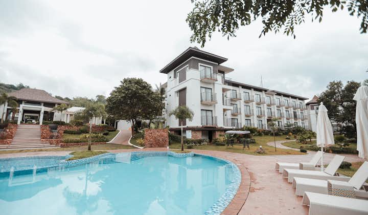 Enjoy the swimming pool of Bacau Bay Resort Coron Palawan