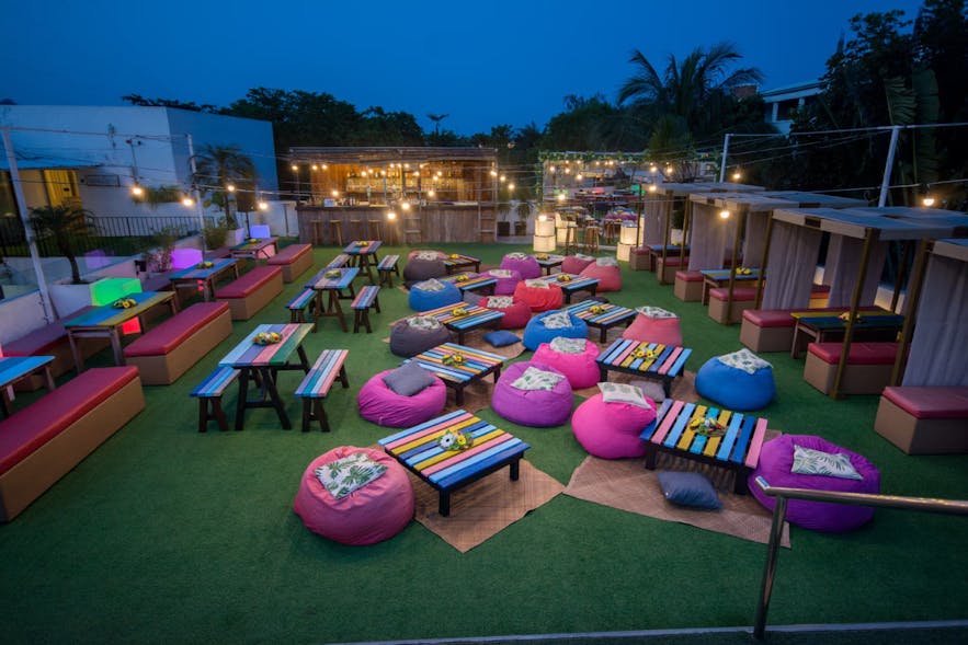 The Tides Hotel's rooftop bar