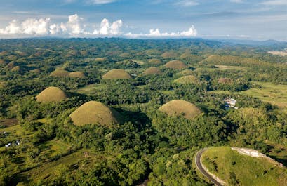 The picturesque Chocolate Hills in Bohol