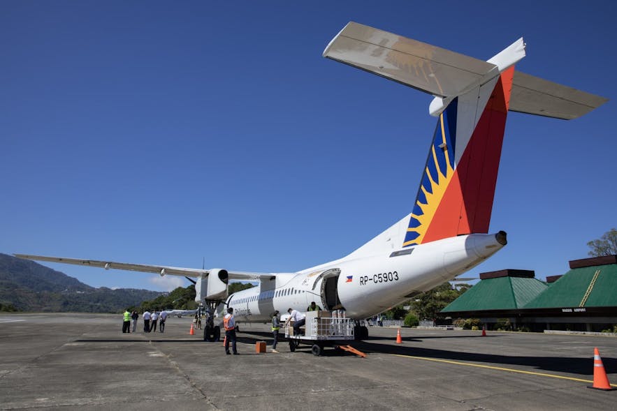 Philippine Airlines craft at Baguio Airport