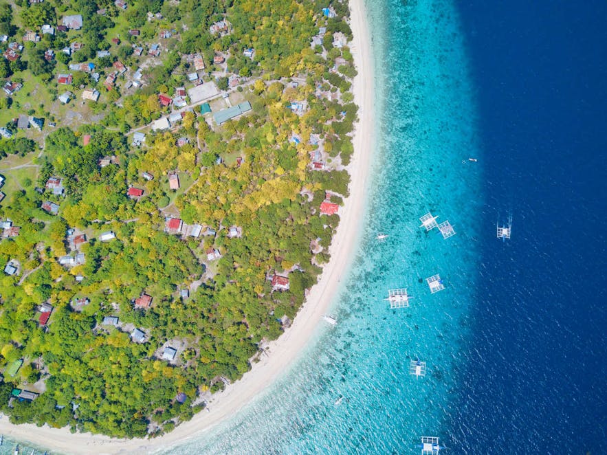 Aerial view of Balicasag Island