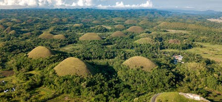 Aerial view of Chocolate Hills