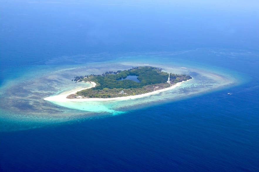 Aerial view of Apo Reef Natural Park