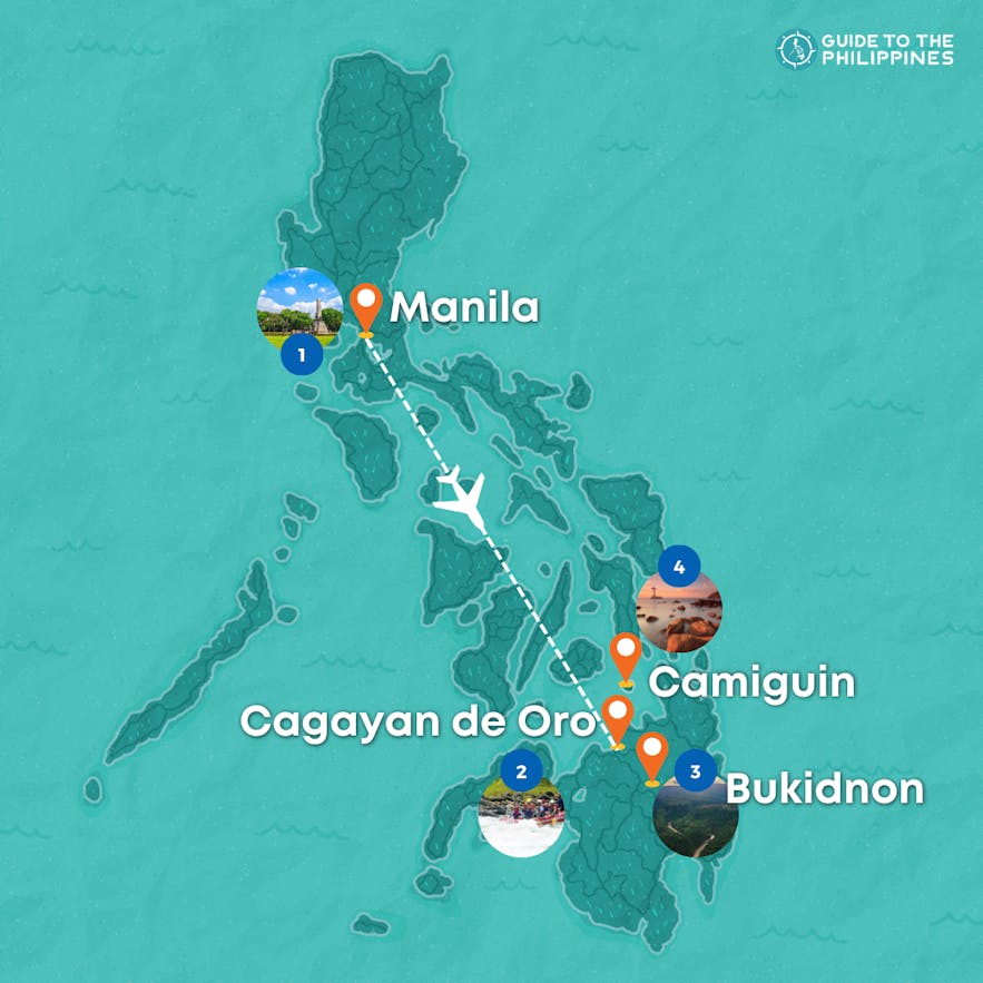 1-Week Cagayan de Oro (CDO), Camiguin, Bukidnon Adventure Itinerary Mindanao Tour from Manila