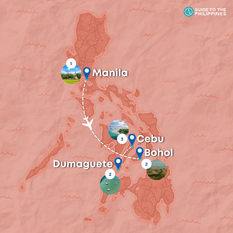 1-Week Bohol to Cebu & Dumaguete Nature Sightseeing Tour Itinerary Philippines Package from Manila