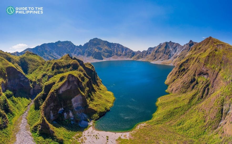 Aerial view of Mt. Pinatubo's crater lake