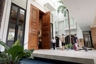 Entering the Lobby of Feliz Hotel Boracay