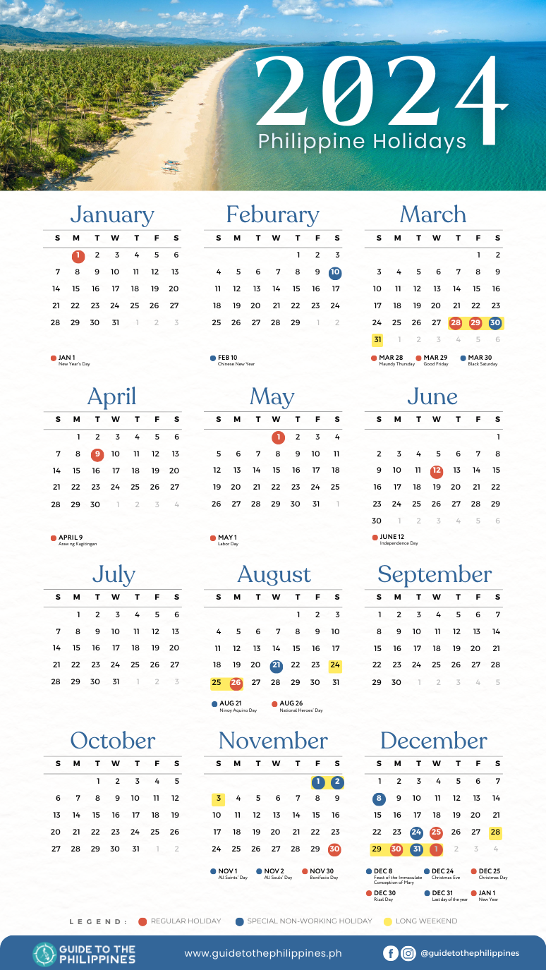 2024 Philippine Holidays Calendar Holy Week Long Weekends When To   2024 Philippine Holidays Calendar Holy Week Long Weekends When To File Leave Festivals 2