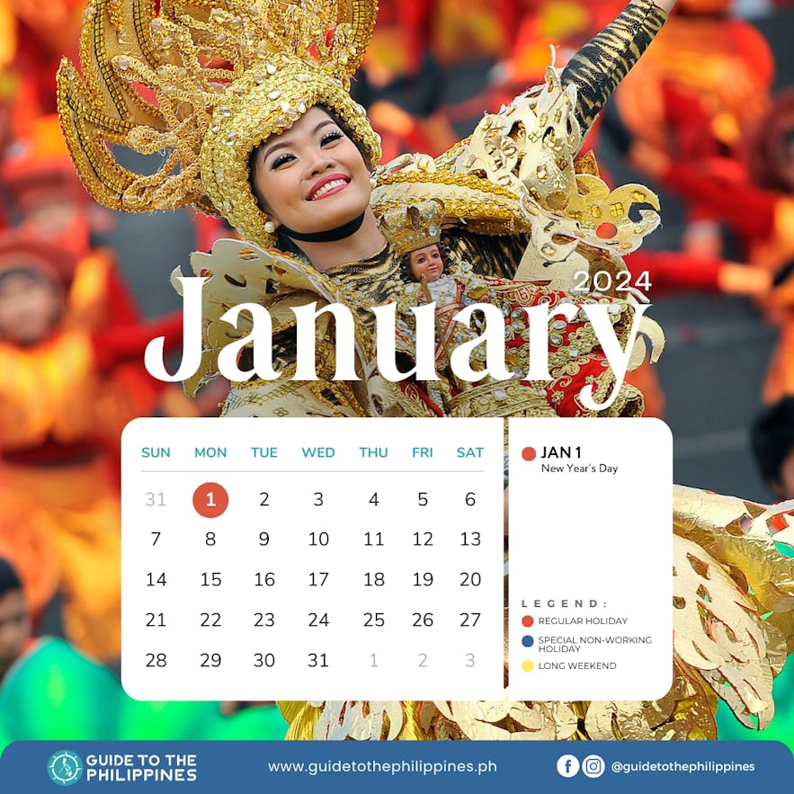 2024 Philippines January holiday calendar