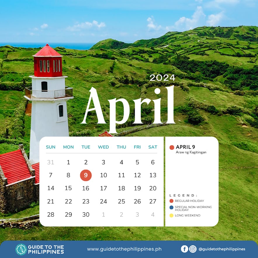2024 Philippines April holiday calendar