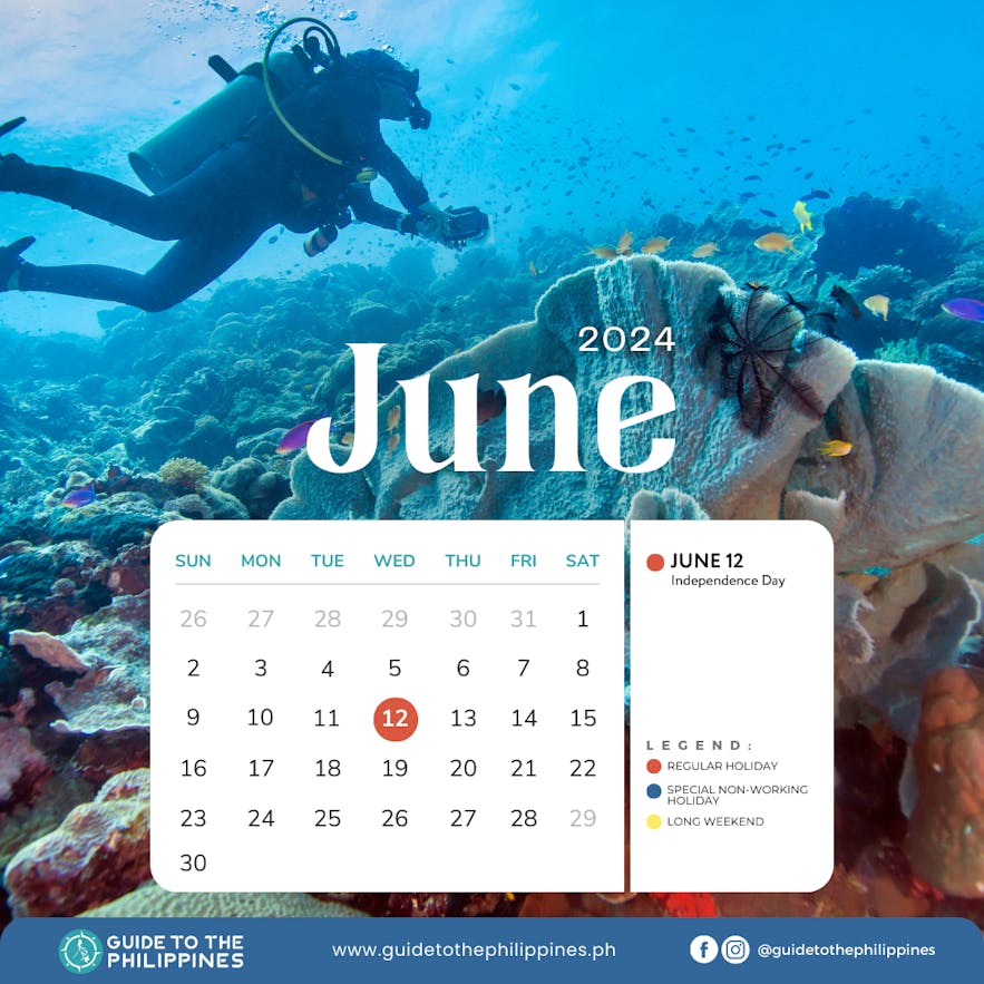 2024 Philippines June holiday calendar