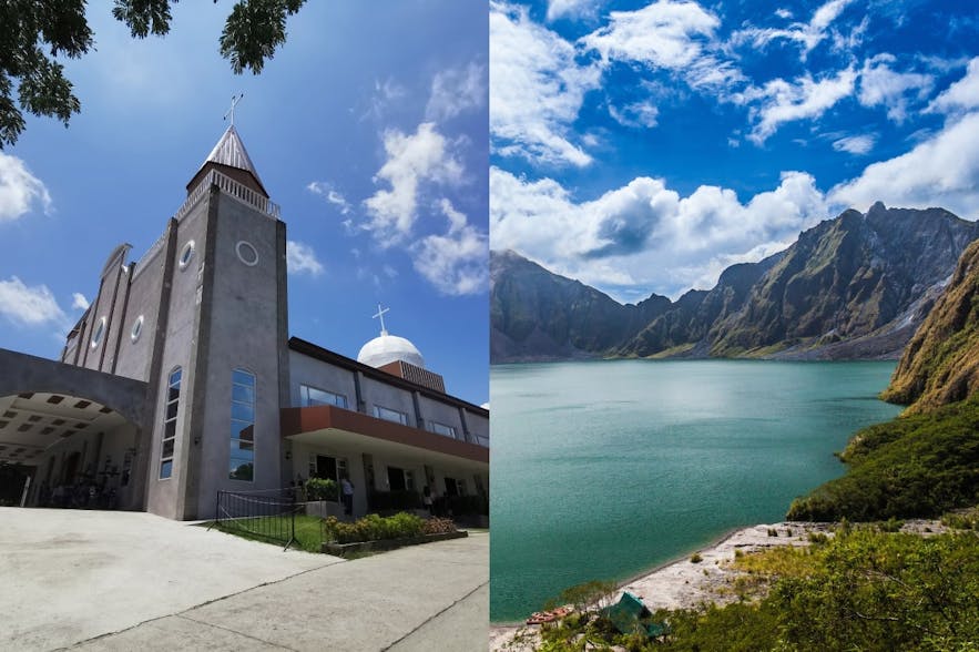 Monasterio de Tarlac and Mt Pinatubo