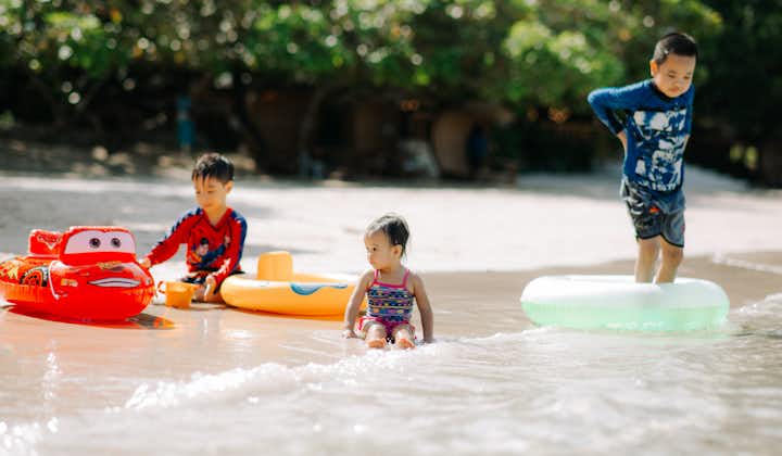 Relax at the beach of Dakak Resort with the whole family