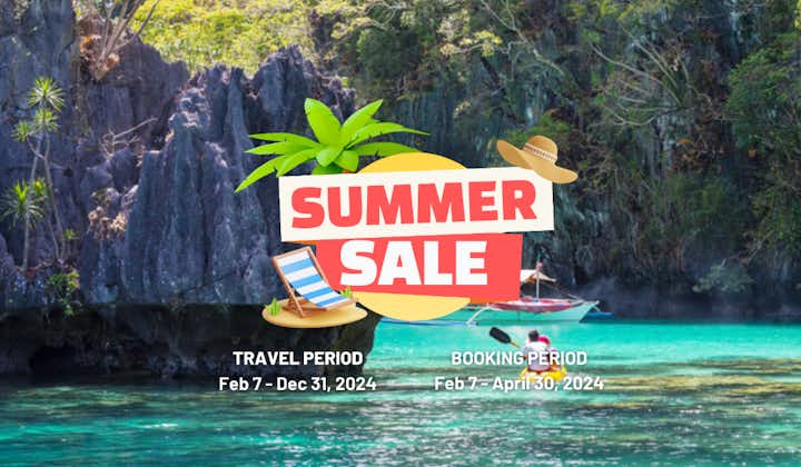 4D3N El Nido Palawan Budget Package with Hotel, Island Hopping Tour & Daily Breakfast