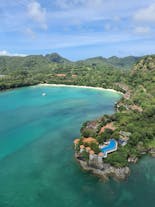 Amazing view of Dakak Resort from a helicopter