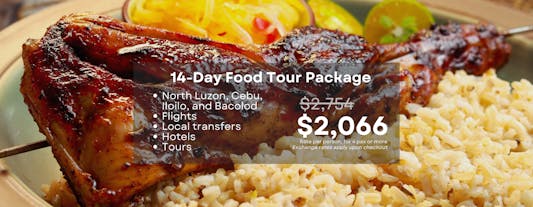 Gastronomic 14-Day Food Tour Package to North Luzon, Cebu, Iloilo, & Bacolod with Flights & Hotels