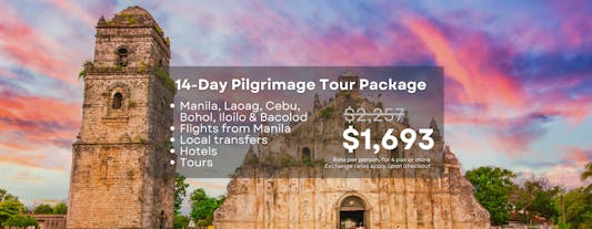Enlightening 14-Day Pilgrimage Tour Package to Laoag, Cebu, Bohol, Iloilo & Bacolod from Manila
