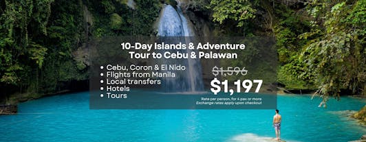 Exciting 10-Day Islands & Adventure Tour to Cebu, Coron & El Nido Palawan Package from Manila