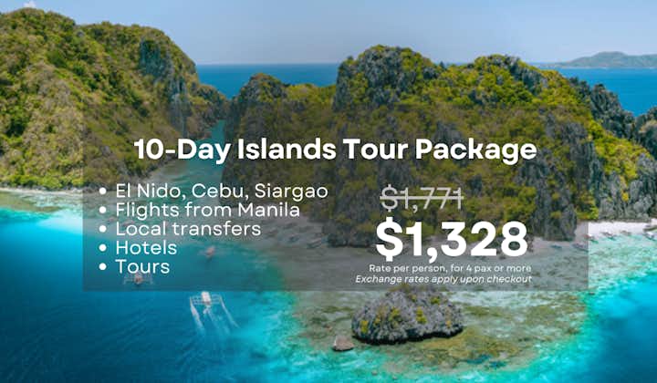 Unforgettable 10-Day Islands Tour to El Nido, Cebu & Siargao Package from Manila