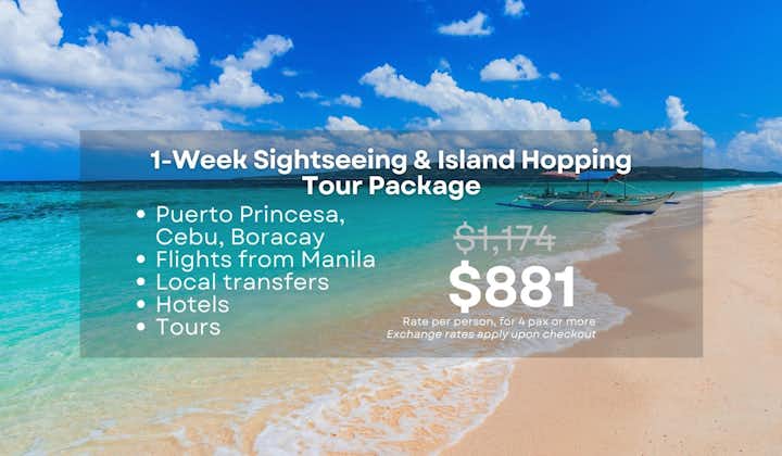 Remarkable 1-Week Sightseeing & Island Hopping Tour Package to Puerto Princesa, Cebu & Boracay