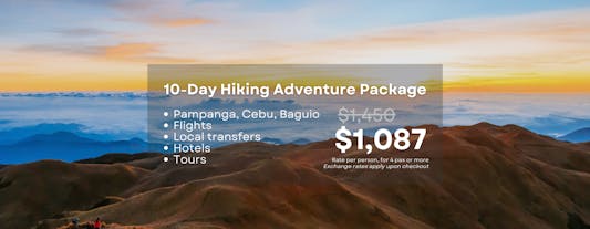 Exhilarating 10-Day Hiking Adventure Package to Pampanga, Cebu & Baguio from Manila