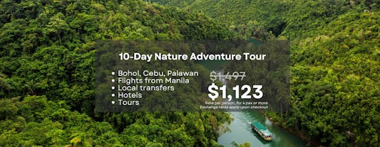10-Day Nature Adventure Tour Package to Bohol, Cebu, El Nido & Puerto Princesa Palawan