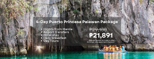Fun-Filled 4-Day Puerto Princesa Palawan Tour Package with Flights from Manila, Hotel, & Transfers