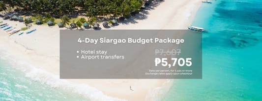 Hassle-Free 4-Day Budget Island Package to Siargao with Accommodations & Airport Transfers