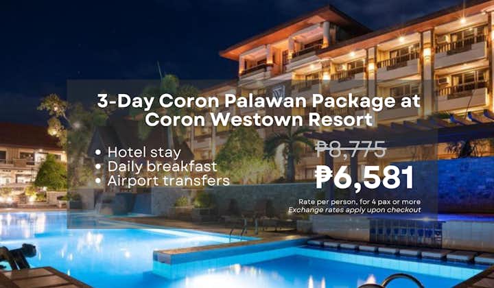 Relaxing 3-Day Coron Westown Resort Palawan Package with Breakfast and Transfers