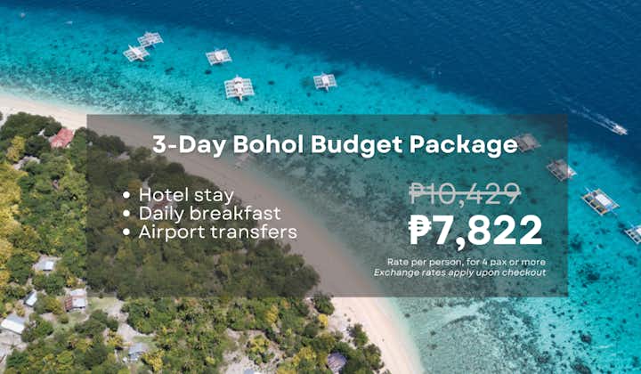 Affordable 3-Day Bohol Package with Hotel, Daily Breakfast & Airport Transfers