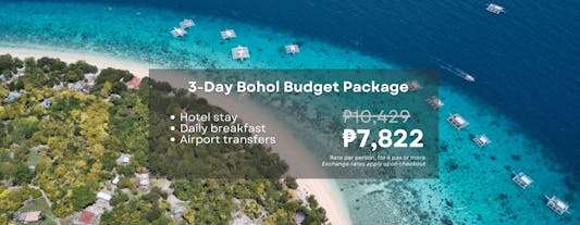 Affordable 3-Day Bohol Package with Hotel, Daily Breakfast & Airport Transfers