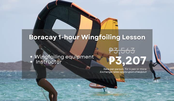 Boracay 1-hour Wingfoiling Lesson with Complete Rental Equipment